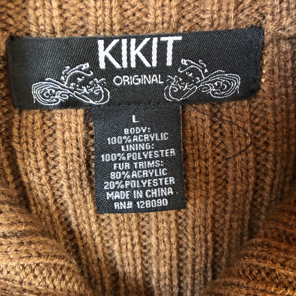 Kikit Faux Fur Knit Zippered Vest - Picture 4 of 8